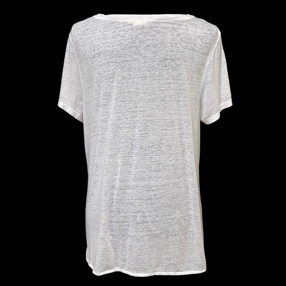 Caslon White Burnout Side Tie Scoop Neck T Shirt Size XL Boho Casual - Picture 9 of 12